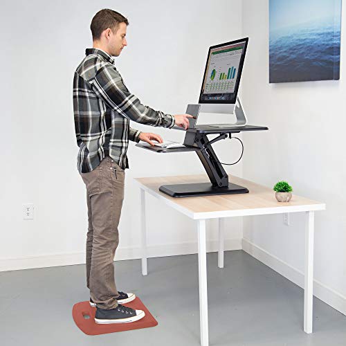 Image of Mount-It! Standing Desk Floor Mat | Red Standing Comfort Mat for Standing Desk, Home, Office, Kitchen, Garage | Anti-Slip Washable Surface| 18 inchx22 inch | Rubberized Gel Foam