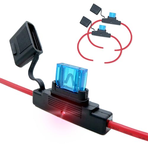 parts PTT 2 Packs étanches, résistantes à l'eau, conformes à la norme IP67, porte-fusible Maxi en ligne avec LED, 8 AWG pour automobile et marine