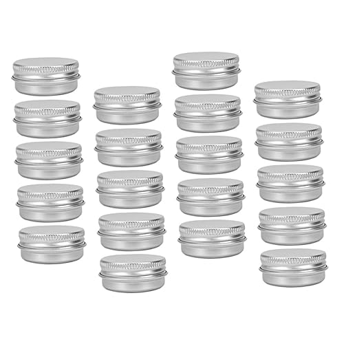 OUNONA 30piezas Cajas De Cosméticos Redondas De Aluminio Rosca Para Guardar Cremas y Pastas Tarro De Crema