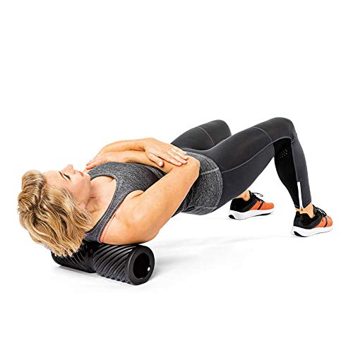 PINOFIT Faszienrolle Wave Pro - Massagerolle für Faszien inkl. Übungsposter - mit Umlaufrille zur Schonung der Wirbelsäule - zur Selbstmassage und Behandlung des Bindegewebes