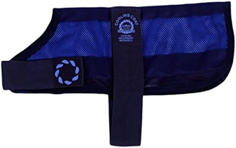 DoggieCool Cooling Dog Coat and Bag, X-Small, 8-Inch, Navy