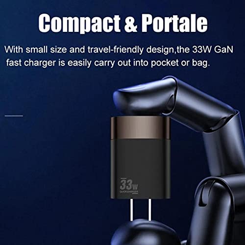 Carregador USB C 33W Display digital PD Carregamento rápido Tablet PC Adaptador de energia para iPho