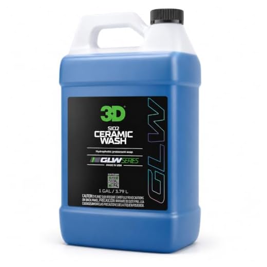 3D SiO2 Ceramic Wash & Wax Soap - 1 Gallon - pH Neutral Car Shampoo with Hydrophobic Protection & Deep Gloss | SiO2 Coating | Scratch-Free Detailing