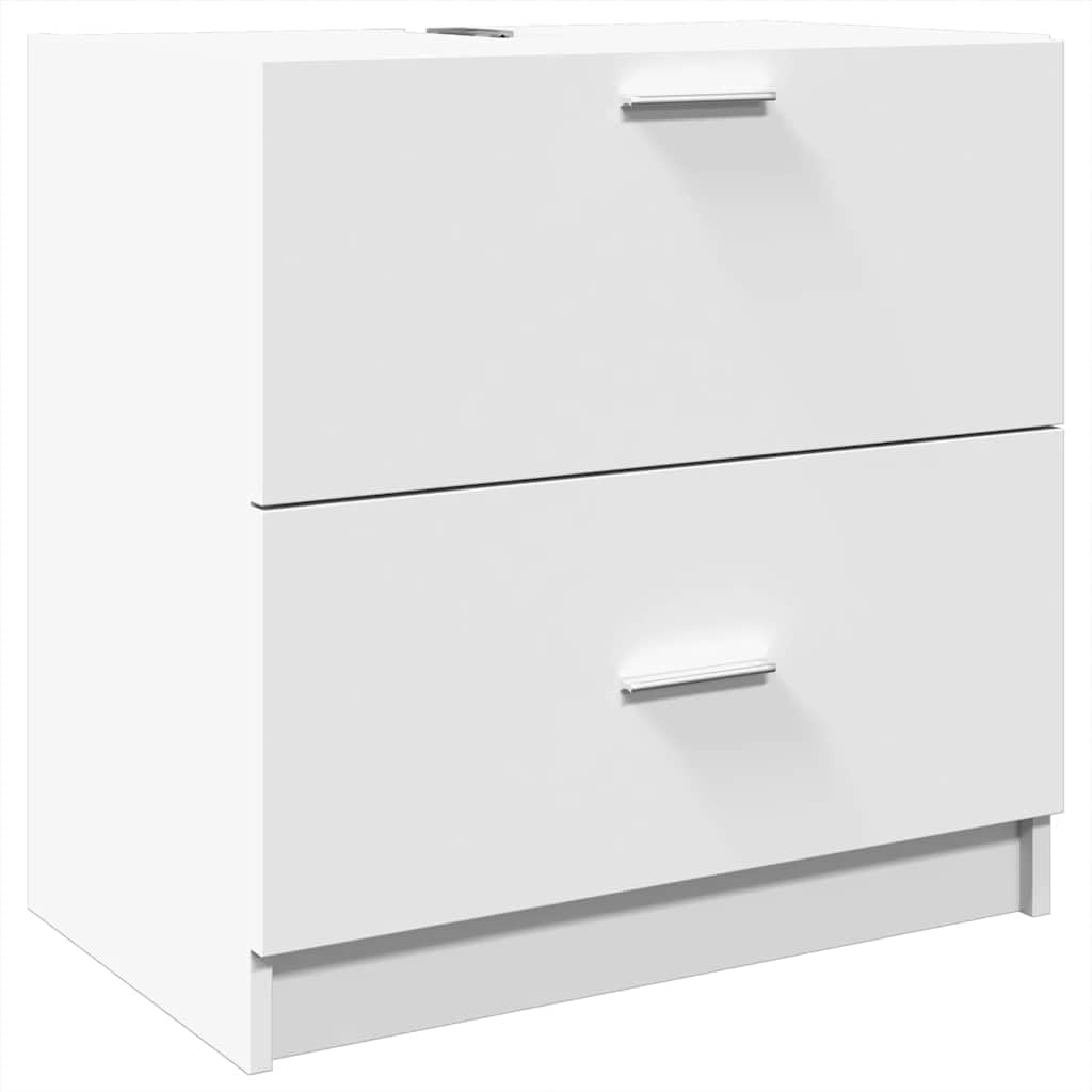 Mobile sotto Lavabo Bianco 59x37x59 cm Legno Composito