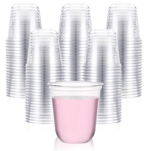 Ziliny 100 Pcs Plastic Stemless Wine Glasses Disposable...