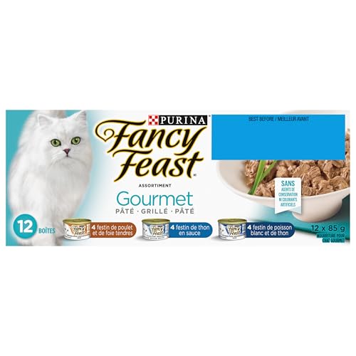 Fancy Feast Wet Cat Food, Gourmet Variety Pack 3 Flavours - 85 g Can (12 Pack) image 5