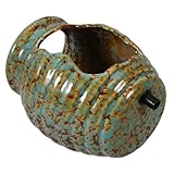 COLLBATH Tarro de Cerámica Decorativo con Fuente de Agua para Jardín y Patio Diseño Artesanal para Exteriores sin Bomba para Decoración de Fuentes Interiores y Tinajas de Barro
