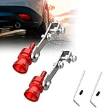 leediga Pack-2 Turbo Sound Whistle Simulators, 4 Inches x 0.9 Inches Exhaust Pipe Roar Makers, Automobile Modification Accessories, Universal for Most Cars, Trucks and Vans (Red #M), LEEWLSZ201RE-2PS
