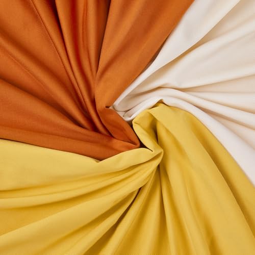 Image of SoarDream Arch Backdrop Covers Wedding Arch Backdrop Cover 6FT 6.6FT 7.2FT Set of 3 Spandex Fitted Arch Wall Stretchy Backdrop Covers for Birthday Party (Yellow Beige Pumpkin)