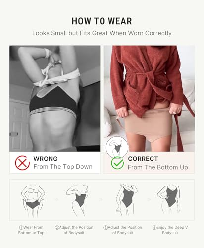 Image of FeelinGirl Shapewear Bodysuit Tummy Control Body Shaper for Women