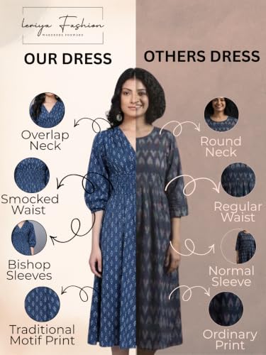 Image of Leriya Fashion V Neck Maxi Dress for Woman |Aline Dress for Women |Long Flared Dress for Womens|Summer Casual Outfit Wear Events, Date & Evening Look |Perfect Gaun Wear for Woman's
