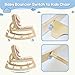 Baby Bouncer,Adjustable Baby Rocker, 3-in-1 Wooden Rocker Chair with 5-Point Harness, Recliner Seat for Infant to Toddlers,Beige