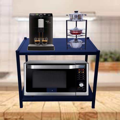 D&V ENGINEERING – Creative in innovation Multipurpose Microwave Oven Stand For Kitchen Countertop Storage Organizer- Black (2-Tier, Metal), Tiered Shelf