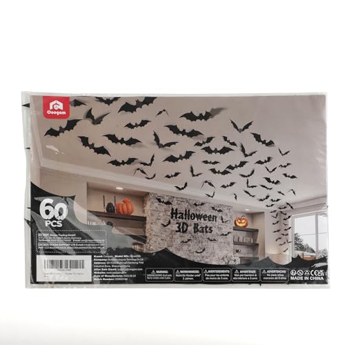Coogam60pcshalloweenbatsdecoration4differentsizesrealisticpvcblack3dscarybatstickerforhomedecordiywalldecalbathroomindoorhallowmaspartysupplies  Urban Country Home Decor Coogam 60pcs halloween bats decoration 4 different sizes realistic pvc black 3d scary bat sticker for home decor diy wall decal bathroom indoor hallowmas party supplies  urban country home decor