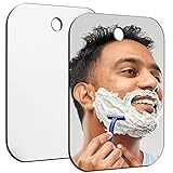 Shower Mirror Fogless for Shaving (Medium,6"x8"),Bathroom Handheld Mirror for Men and Women Unbreaka