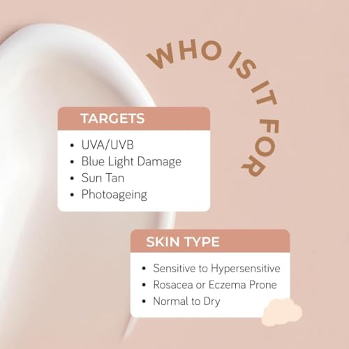 Generic Mood'y SensiSoothe Mineral Brightening Sunscreen Serum SPF 50 PA++++ with Ceramides & Rice – 50ml | Non-Comedogenic, No White Cast, Dermatologist Tested