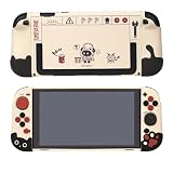 MagiNear Switch2 Protective Case for Nintendo Switch 2 Cute Separable Soft Silicone Protective Shell for Joy Con2 with 2 Thumb Grip Caps (Red and Black, for Switch 2 2025 Model)