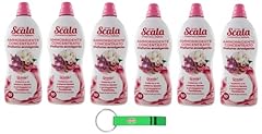 6x Scala Ammorbidente Concentrato Gelsomino e Patchouli 60 Lavaggi, Flacone in PET 100% riciclato Dermatologicamente testato,1500ml + Portachiavi Beni Culinari in Omaggio