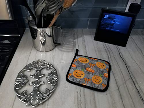 Caroline's Treasures Bb7521Pthd Watecolor Halloween Pumpkins Pair Of Pot Holders Kitchen Heat Resistant Pot Holders Sets Oven Hot Pads For Cooking Baking Bbq, 7 1/2 X 7 1/2 #TOP2