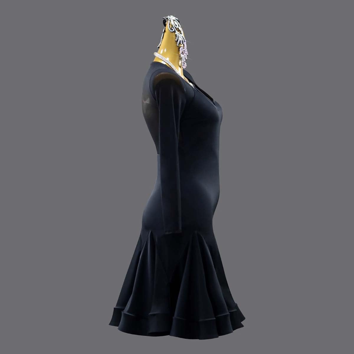Latein Übungsrock Für Damen Elegantes Cha Cha Performance Kleid Ballett Ballsaal Tanzkleider Blaue Tango Wettkampf Tanzbekleidung Samba Kleidung