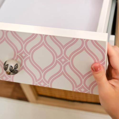 Placage de meuble imperméable mat 75x150cm résistant décoloration rose - 4