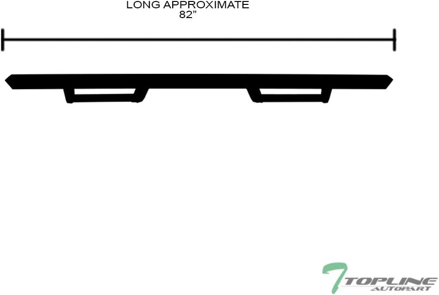 Matte Black Hoop Drop Step Side Nerf Bars Rail Running Boards v2 Compatible with 15-22 Ford F150 / 17-22 F250 F350 F450 F550 Superduty Super (Extended) Cab