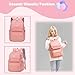 Armbq Pink Girls School Backpack,Kids Backpack for Teen Girls Elementary Middle School Bookbag Multi-pocket Fashion Daypack
