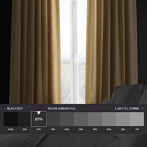 HPD Half Price Drapes Bellino Room Darkening Curtains 84 Inches Long Curtains for Bedroom & Living Room (1 Panel), 50W x 84L - Image 2