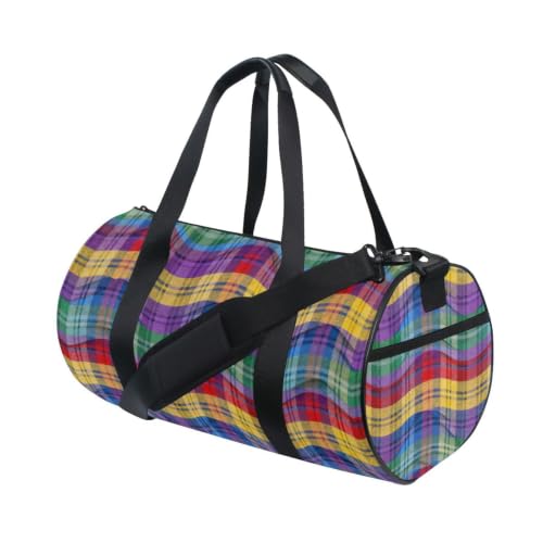 Bolsa de lona de gimnasio unisex con diseño ondulado ideal para tus viajes