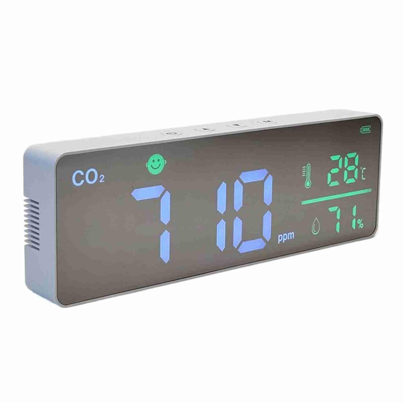 Monitor CO2 per Interni, Rilevatore di umidità e Temperatura Ad Alta Precisione, Batteria Ricaricabile per i Dati di Collegamento Dell'APP