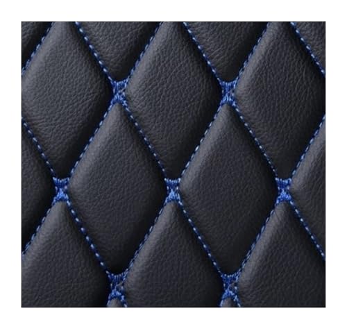 Tapis de coffre en cuir PU sur mesure BMW E90 avec surpiqûres bleues