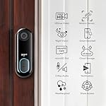 Geeni Smart Video Doorbell, 1080p HD, Motion Detection, Night Vision, Two-Way Audio, Weather-Resistant, Wired Installation, Alexa & Google Assistant Compatible, Wi-Fi Security Camera - Image 2