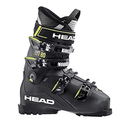 Head Unisex EDGE LYT 80 Duo Flex Lightweight Easy-Entry Ski Boots, Black/Yellow