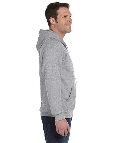 Anvil Full Zip Hooded Fleece (71600) Heather Grey, M4