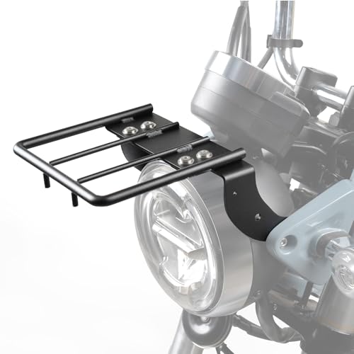 HI-LINEバイク フロントキャリア ダックス125 モンキー125 レブル500ブラック フロント キャリア 金属 丈夫 一体感 スチール 製 フラットタイプ バイク 荷台 外装