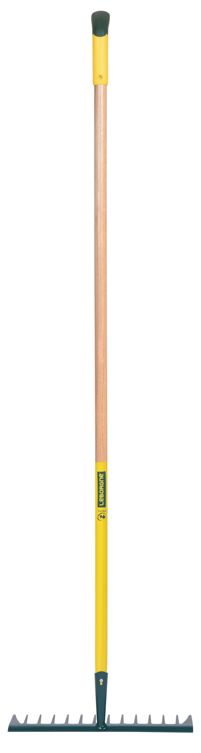 Leborgne - Râteau Batipro 14 Dents Avec Manche En Bois Et Poignée Ergonomique - Pour Professionnels Du BTP - Terrassement Et Jardinage - Poids 0.69 Kg - Longueur 40 cm