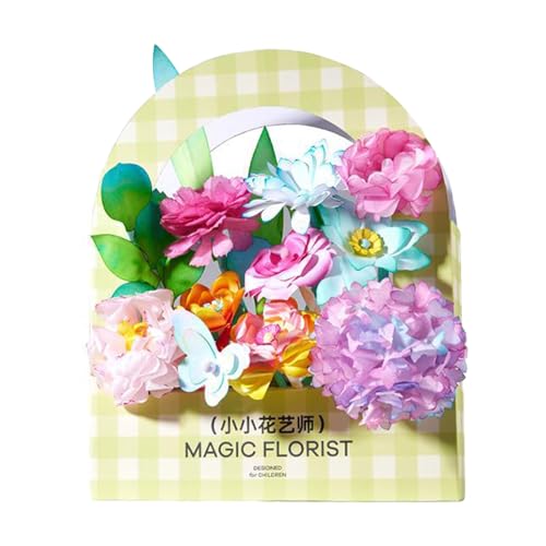Kit de creación de flores | Kit científico de flores de papel – Juguete creativo a base de hojas teñidas de acuarela para ramo, regalo para el día de la madre, mayor ocio, interior,