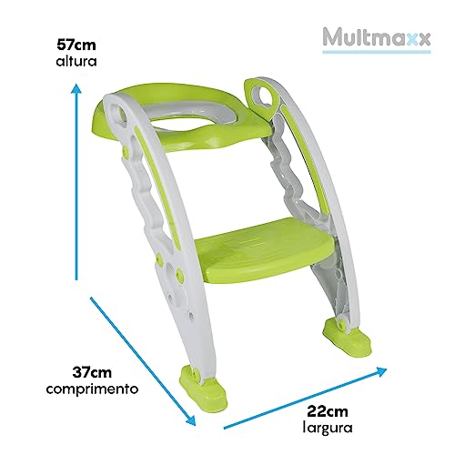 Assento Troninho Redutor Sanitário Infantil com Escada Verde Multmaxx