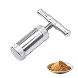 Pollen Press Portable Pollen Press Removable Pollen Press Pepper Pollen Press Vanilla Pollen Press Manual Pollen Press Made of Aluminium Alloy for Herbs Apices Pollen Pepper (Silver)