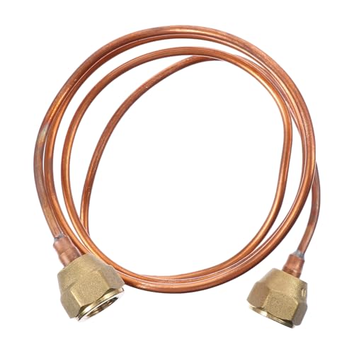 Healeved Tubo Capilar de Cobre Flexible 90 CM Resistente a Altas Temperaturas para Refrigeración y Mantenimiento de Refrigeradores Tubería de Cobre en Espiral Conector de Latón