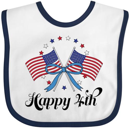 inktastic Happy 4th Of July Patriotic Flag Baby Bib
