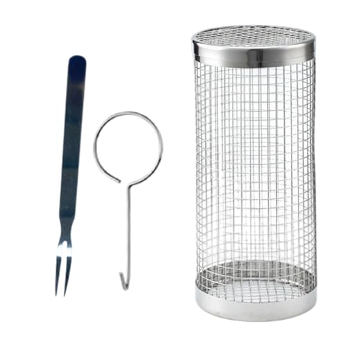 Nistbare Grillkörbe – Grillkörbe, Grillkörbe, Edelstahl-Grillrohr für Zuhause, Outdoor, Camping, Mesh-Grillwerkzeuge