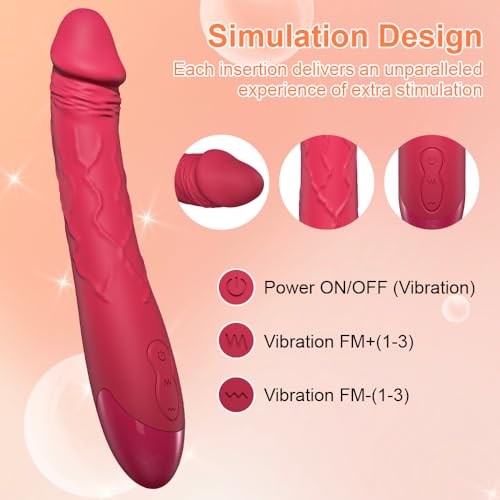 Image of G Spot Dildo Vibrator-Waterproof Adult Female Sex Toys with 10 Powerful Vibrations, Realistic Silicone Dildos Clitoris Stimulator for Woman Sexual Pleasure