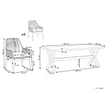 Patioco Gartentisch-Set Olbia Faserzement Grau