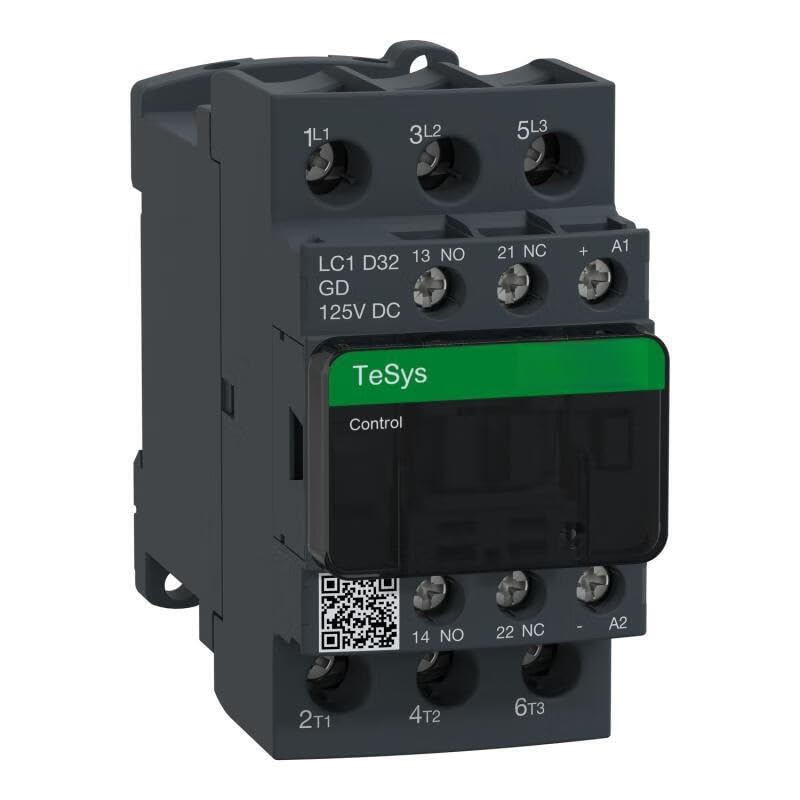 Contacteur tripolaire CA TeSys LC1D32GD Schneider 32A bobine 120V CC
