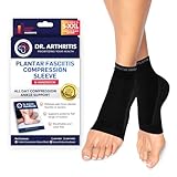 Doctor Developed Copper Foot Sleeves / Plantar Fasciitis Socks (PAIR) AND DOCTOR WRITTEN HANDBOOK -GUARANTEED Relief for Plantar fasciitis, Heel Support & Ankle Conditions (M)