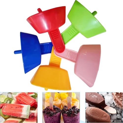 WADY 5 Stück Tropffrei Eis Am Stiel-Halter, Praktisch 5 Stück wiederverwendbare Eis Am Stiel Halter Tropffrei - Mit Strohhalm, Mehrfarbiger Eis Tropfschutz (Mehrfarbig)