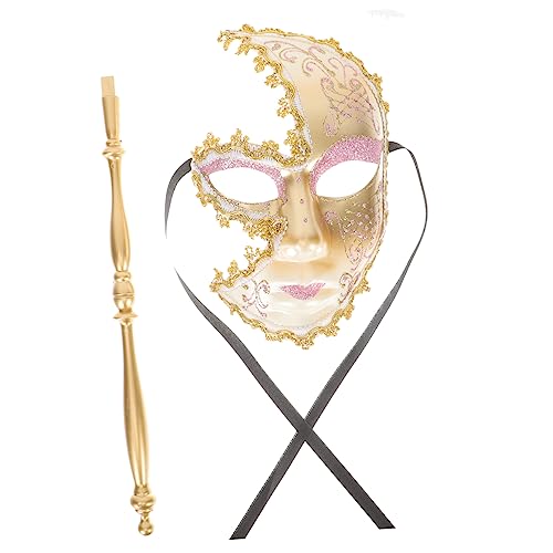 WOFASHPURET Masquerade Half Face Mask for Festivals and Parties Elegant Design Photo Prop for Halloween Carnivals and Costume Cosplay Events
