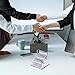 Realand Acrylic Business Card Holder Desk, Clear Desktop Business Card Display Stand with Thick Base, Name Card Organizer Case for Office Exhibition, 3 Slots, 1 Pack