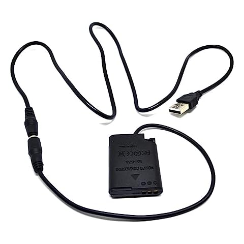 Raeisusp 5V2A USB Cable + EN-EL23 Dummy Battery EH-67A EP-67A DC Coupler for Nikon COOLPIX Camera P600 P610 P900 S810C Cover